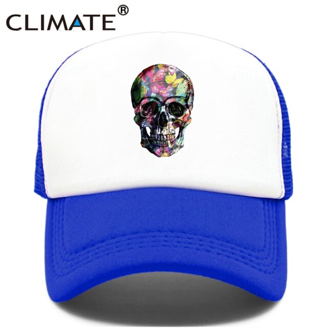 Flower Skeleton Trucker Cap
