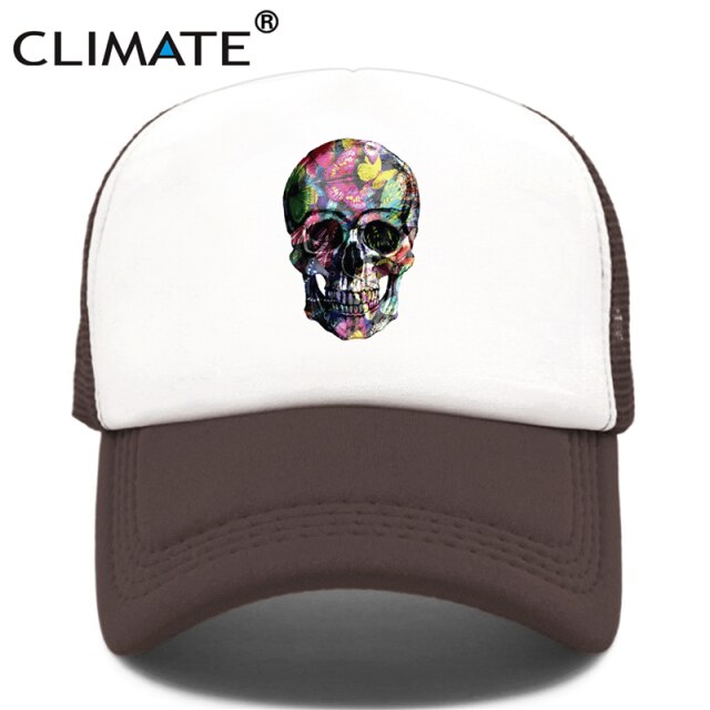 Flower Skeleton Trucker Cap
