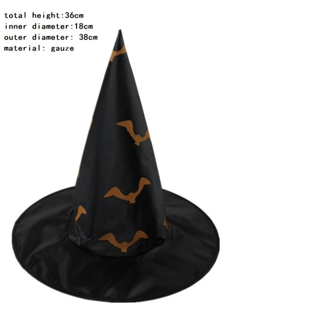 Witch Masquerade Ribbon Wizard Hat