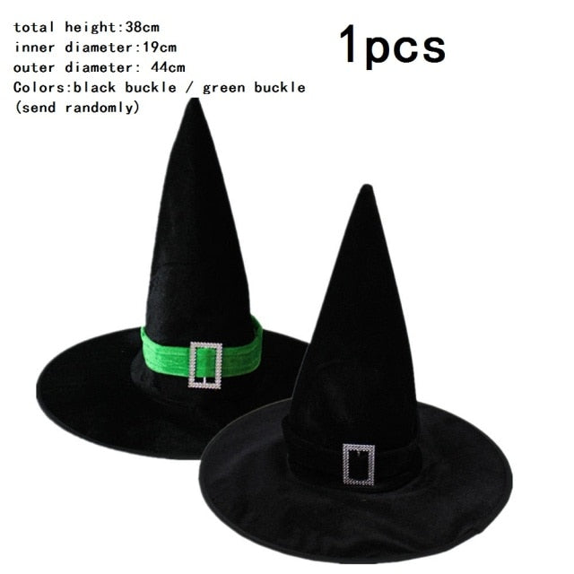 Witch Masquerade Ribbon Wizard Hat