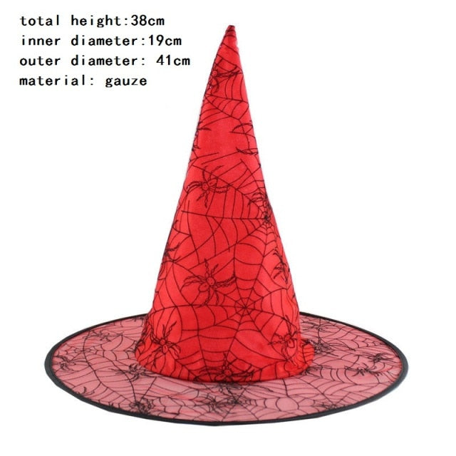 Witch Masquerade Ribbon Wizard Hat