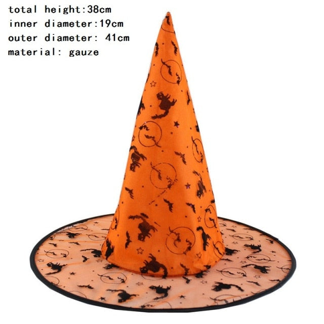 Witch Masquerade Ribbon Wizard Hat