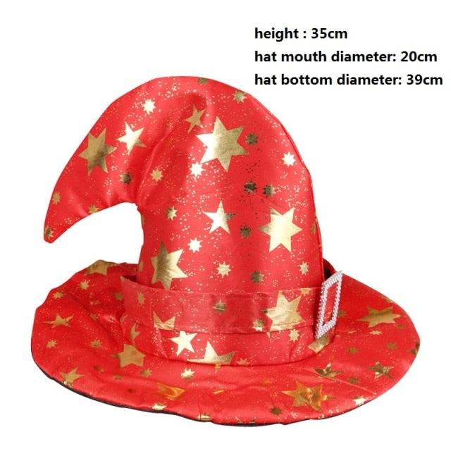 Witch Masquerade Ribbon Wizard Hat