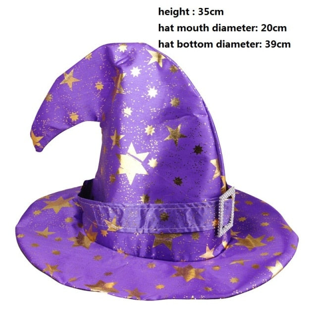 Witch Masquerade Ribbon Wizard Hat