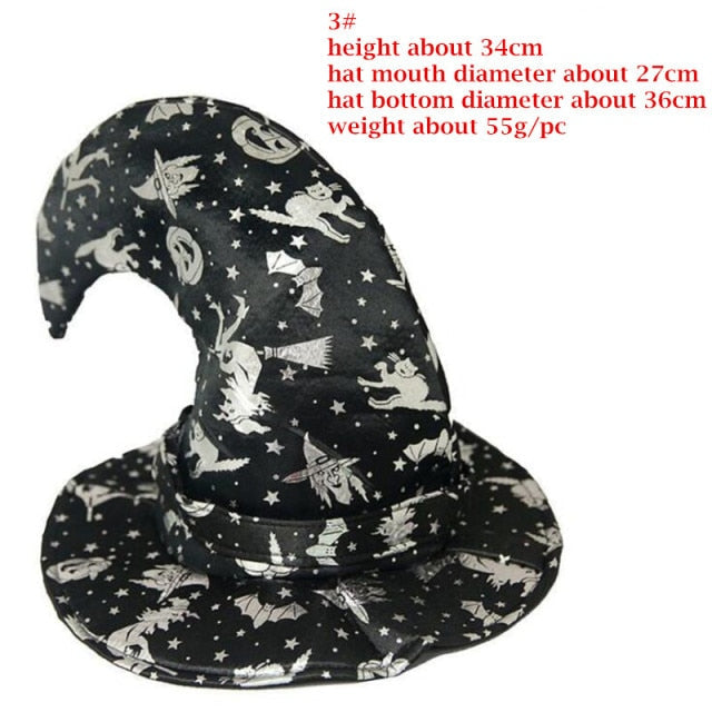 Witch Masquerade Ribbon Wizard Hat