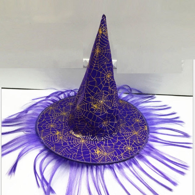 Witch Masquerade Ribbon Wizard Hat