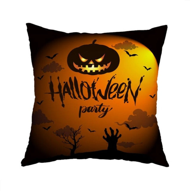 Flannel Pumpkin Pillow Cover For Halloween