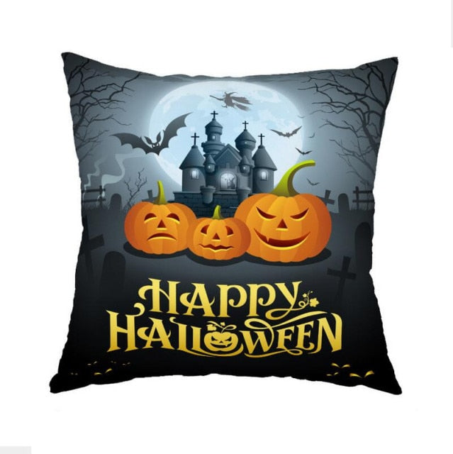 Flannel Pumpkin Pillow Cover For Halloween