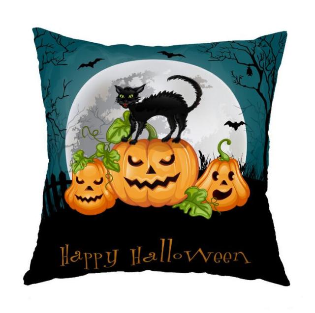 Flannel Pumpkin Pillow Cover For Halloween