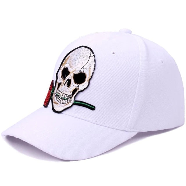 Skull Embroidery Sun Shade Baseball Cap