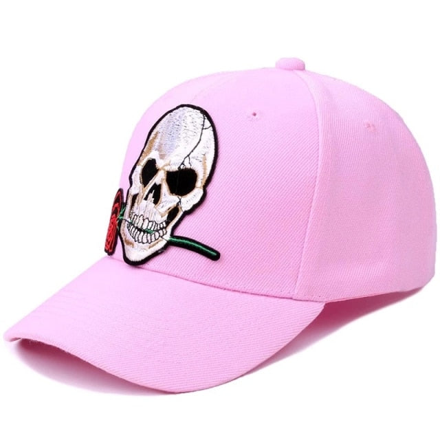 Skull Embroidery Sun Shade Baseball Cap