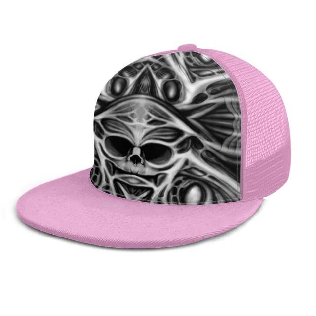 Biomechanical Skull Printed Cap