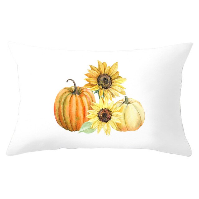 Decorative Halloween Pumpkin Wreath Cushion Cover