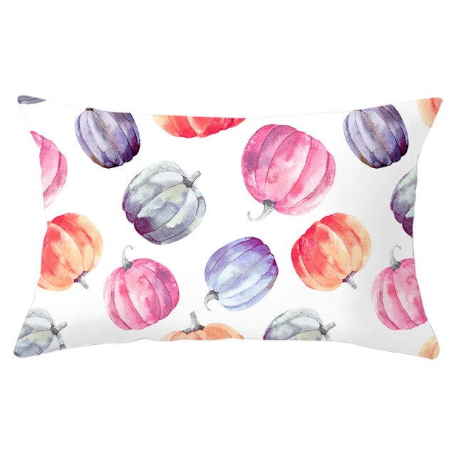 Decorative Halloween Pumpkin Wreath Cushion Cover