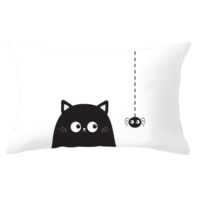 Decorative Halloween Pumpkin Wreath Cushion Cover