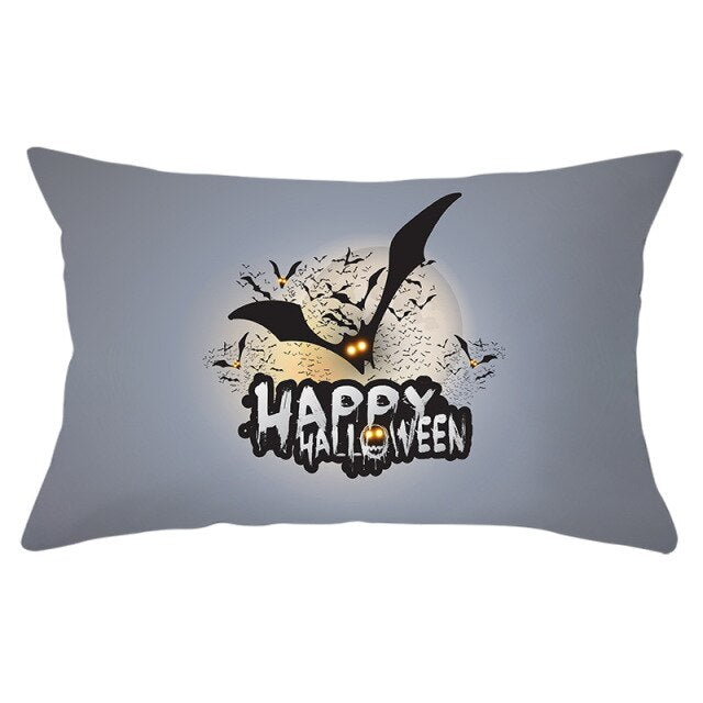 Decorative Halloween Pumpkin Wreath Cushion Cover