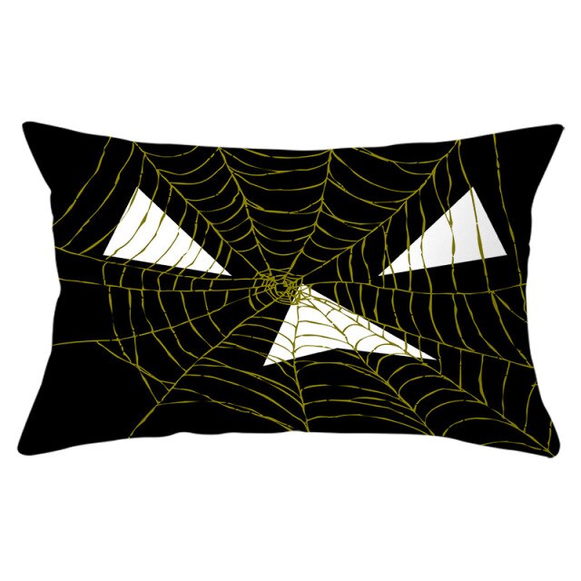 Decorative Halloween Pumpkin Wreath Cushion Cover