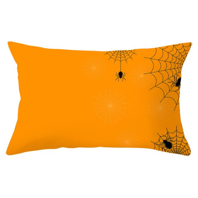 Decorative Halloween Pumpkin Wreath Cushion Cover