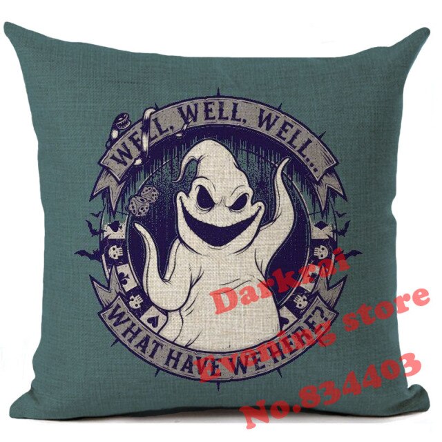 Skull Jack Cartoon Printed Cushion Cover