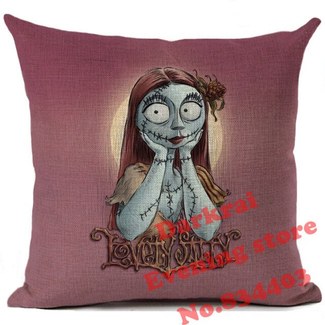 Skull Jack Cartoon Printed Cushion Cover