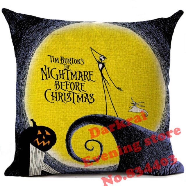 Skull Jack Cartoon Printed Cushion Cover
