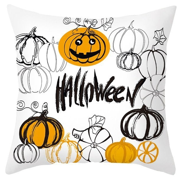 Pumpkin Printed Anime Decorative Pillow Case