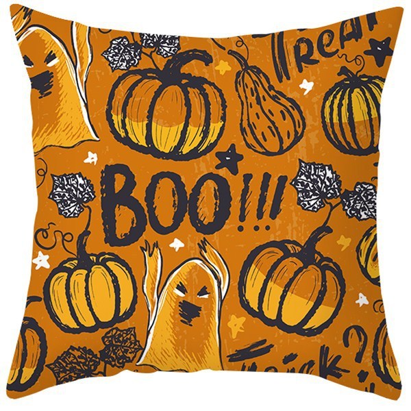 Pumpkin Printed Anime Decorative Pillow Case