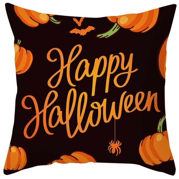 Pumpkin Printed Anime Decorative Pillow Case