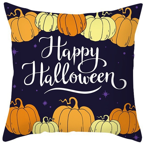 Pumpkin Printed Anime Decorative Pillow Case