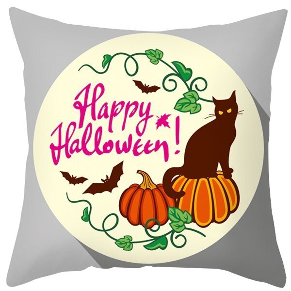 Pumpkin Printed Anime Decorative Pillow Case