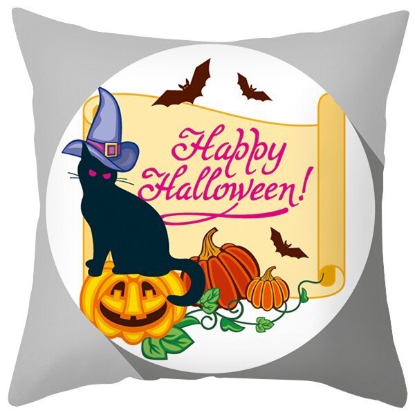 Pumpkin Printed Anime Decorative Pillow Case