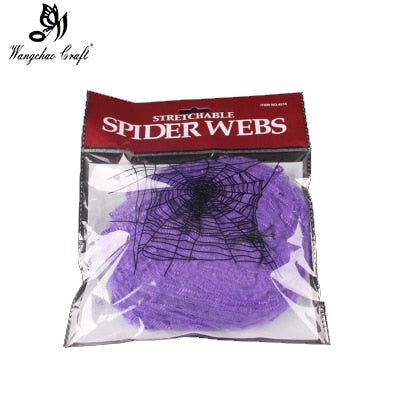 Artificial Spider Web Decoration Scary Party Scene Prop