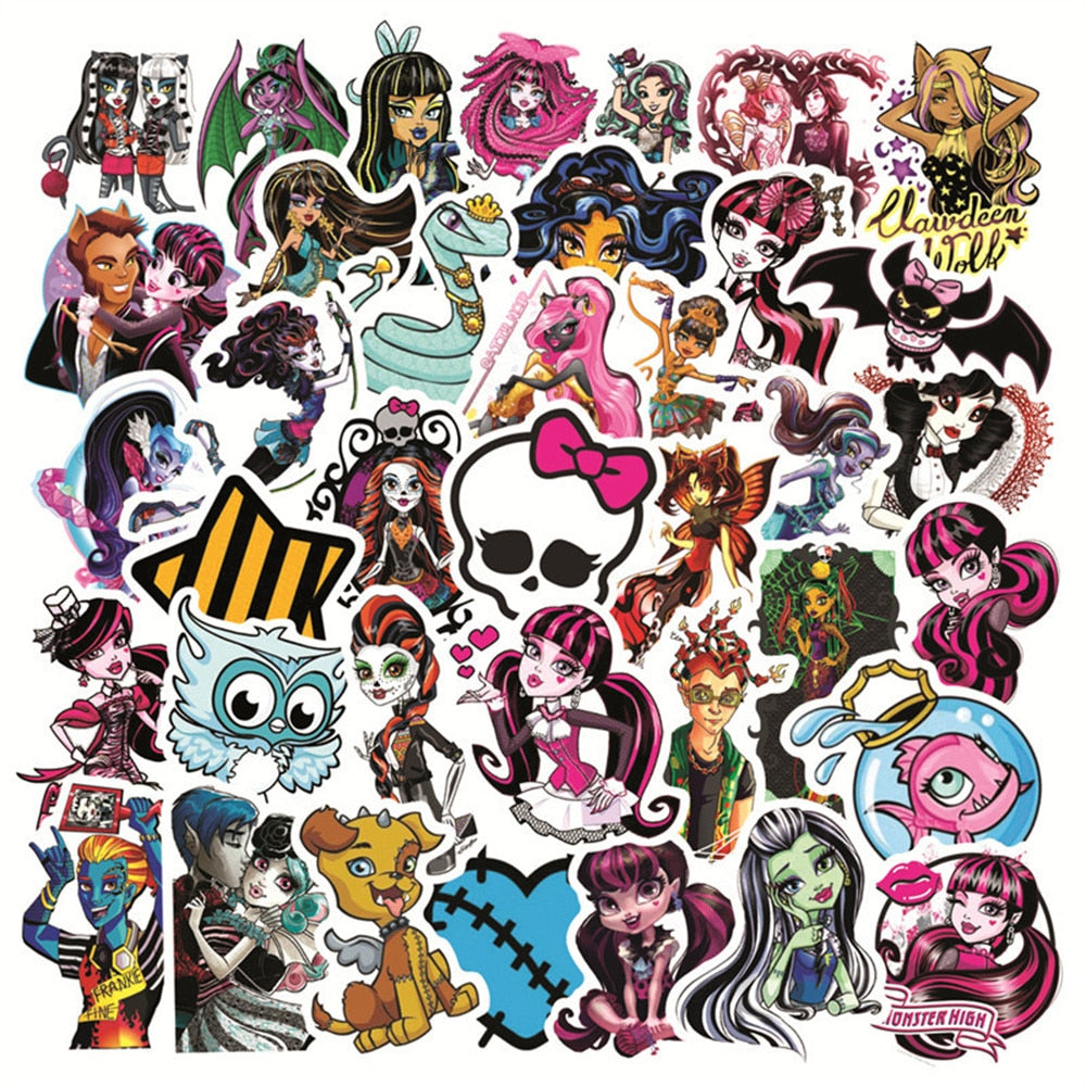 Monster High School Cartoon Graffiti Waterproof Sticker