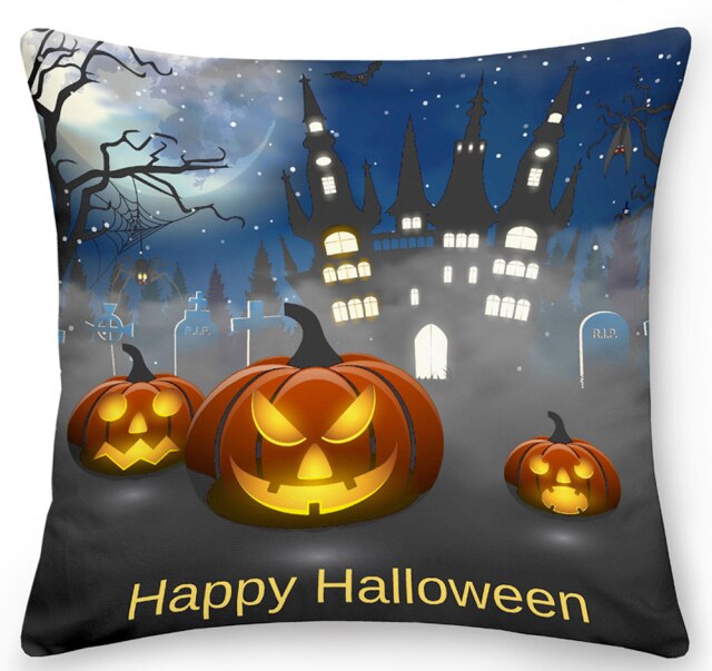 Happy Halloween Printed Pillowcase Set