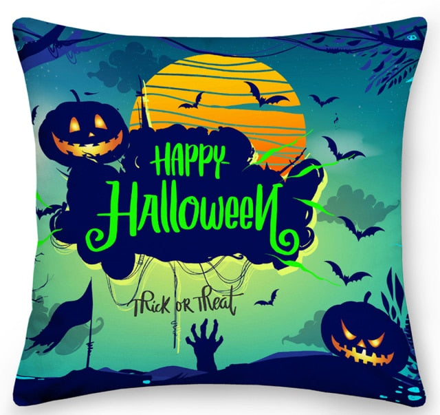 Happy Halloween Printed Pillowcase Set