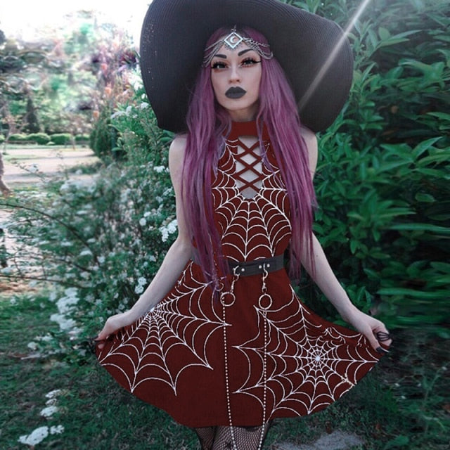 Black Slim High Waist Halter Lace-up Mini Dress