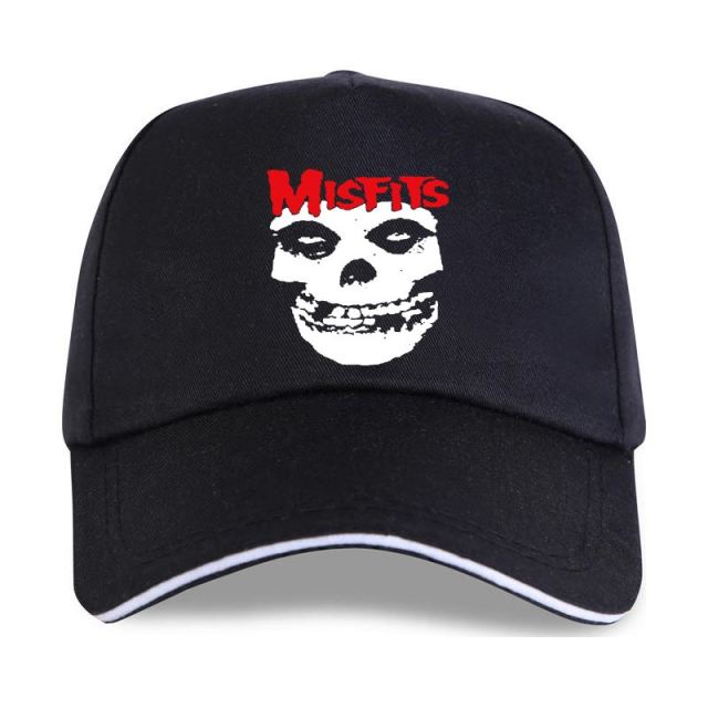 The Misfits Skull Red Letters Adult Horror Punk Cap