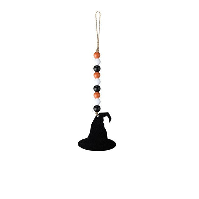 Wooden Bead Wood Chip Pendant Halloween Party Decor