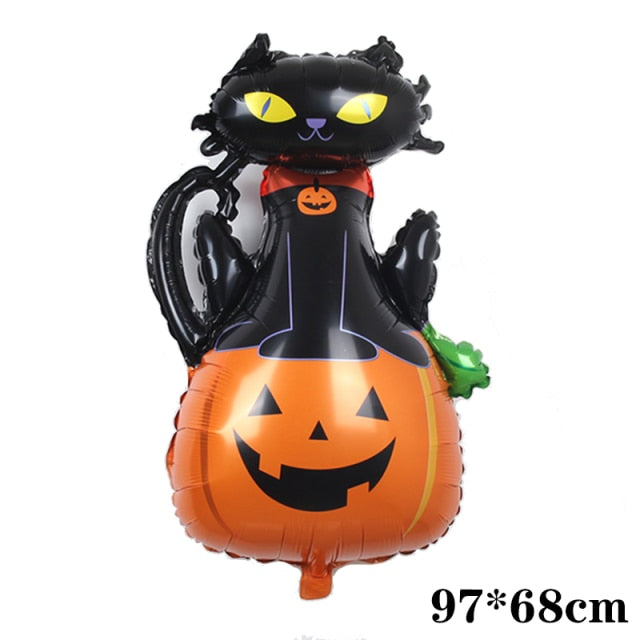 Pumpkin Ghost Balloons Halloween Decorations Spider