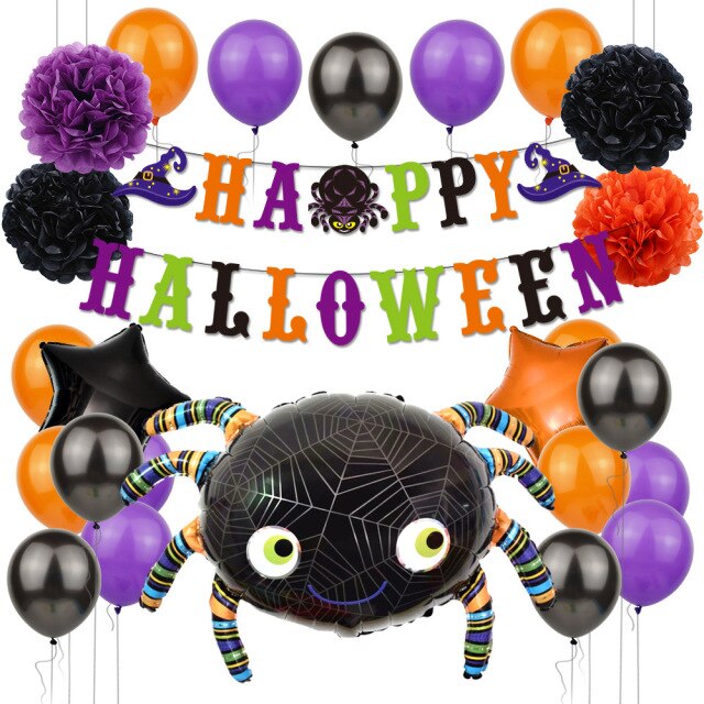 Pumpkin Ghost Foil Balloons Halloween Decoration