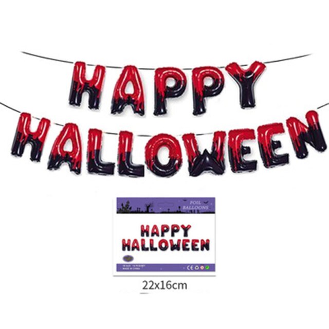 Happy Halloween Letter Set Balloons