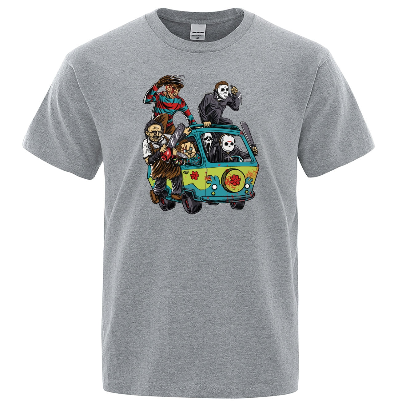 Horror Movie Theme Park Jason Clown Saw  T-Shirt