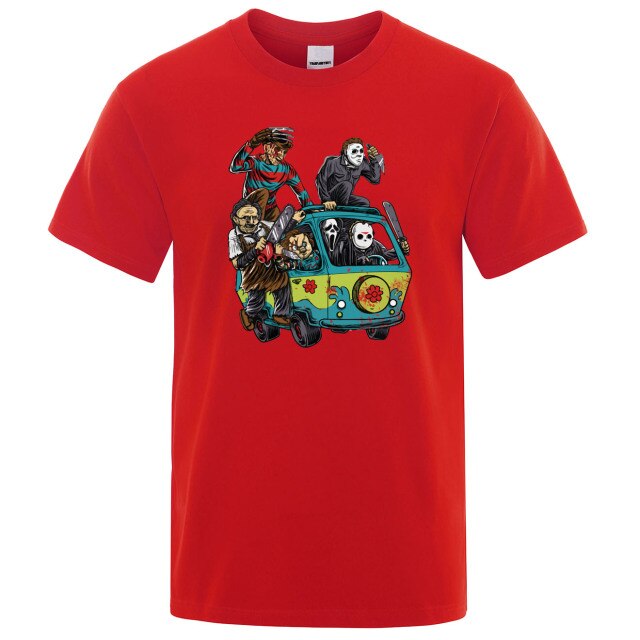 Horror Movie Theme Park Jason Clown Saw  T-Shirt