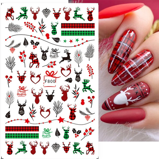 Black Scary Nail Art Sticker For Halloween