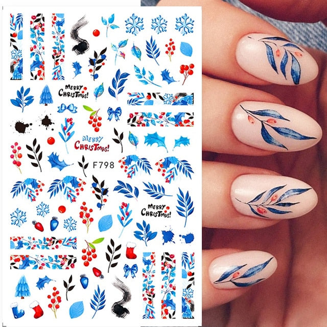 Black Scary Nail Art Sticker For Halloween