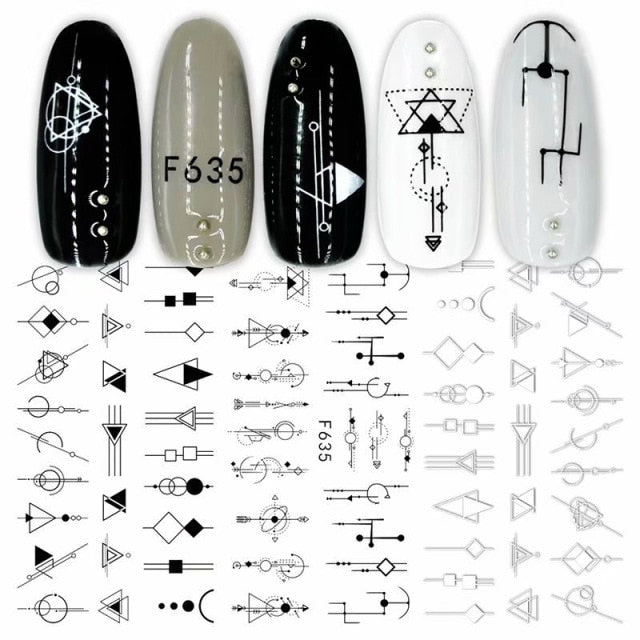 Black Scary Nail Art Sticker For Halloween