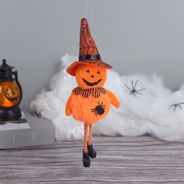 Cute Halloween Pumpkin Witch Ghost Cat Doll Toy
