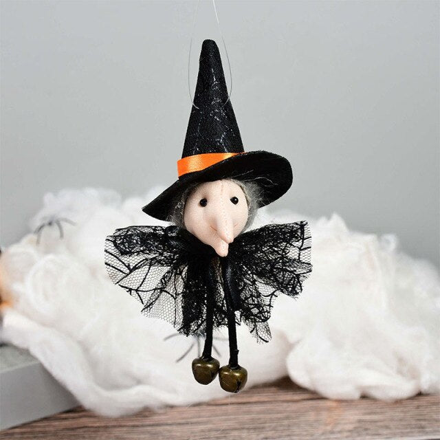 Cute Halloween Pumpkin Witch Ghost Cat Doll Toy
