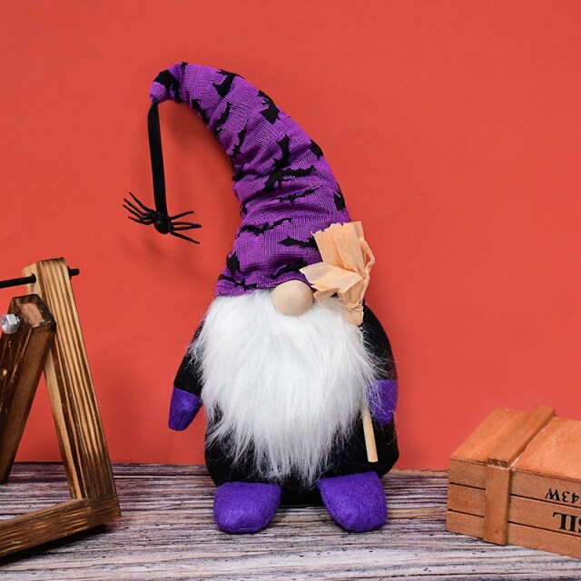 Cute Halloween Pumpkin Witch Ghost Cat Doll Toy