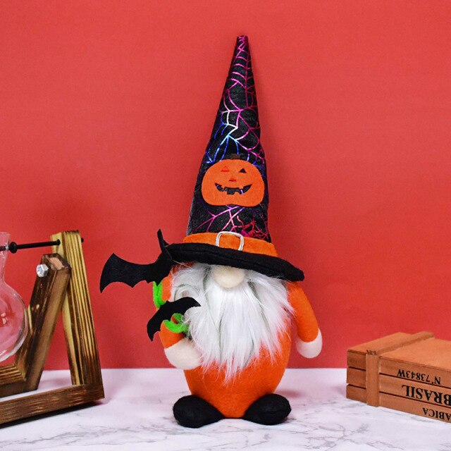 Cute Halloween Pumpkin Witch Ghost Cat Doll Toy